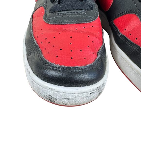 Nike Court Vision Mid DM8682-001 University Red Black Bred Shoes Mens Size 10.5 - Picture 3 of 9